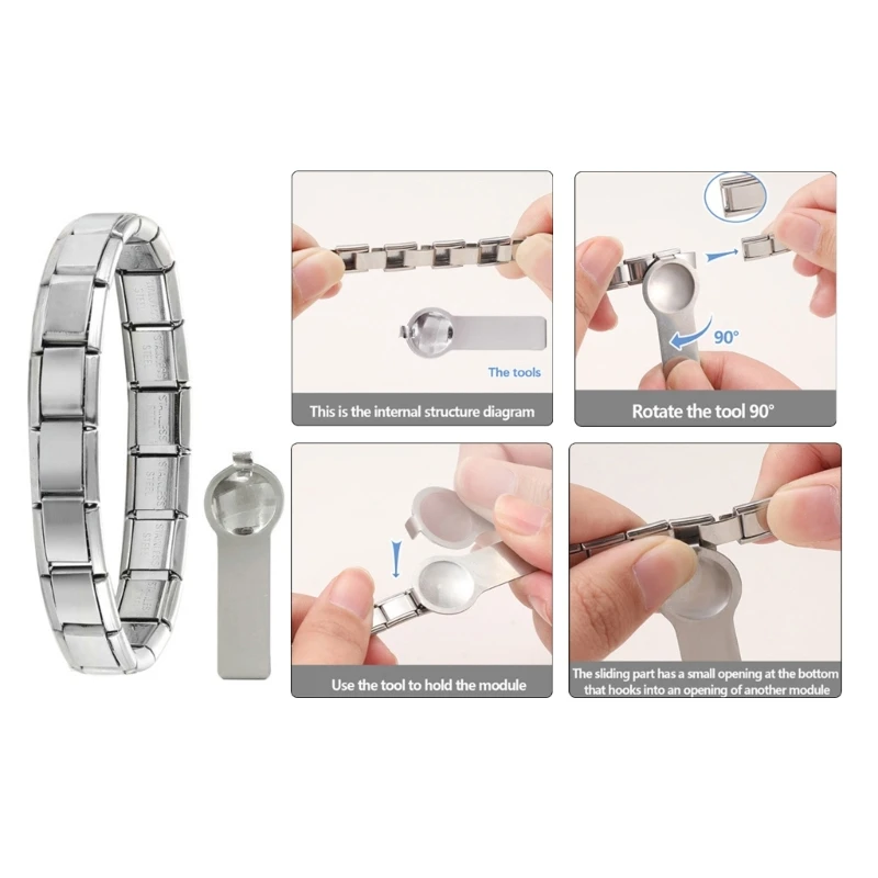 Подарочный набор ювелирных украшений ручной работы DIY Серебряный итальянский