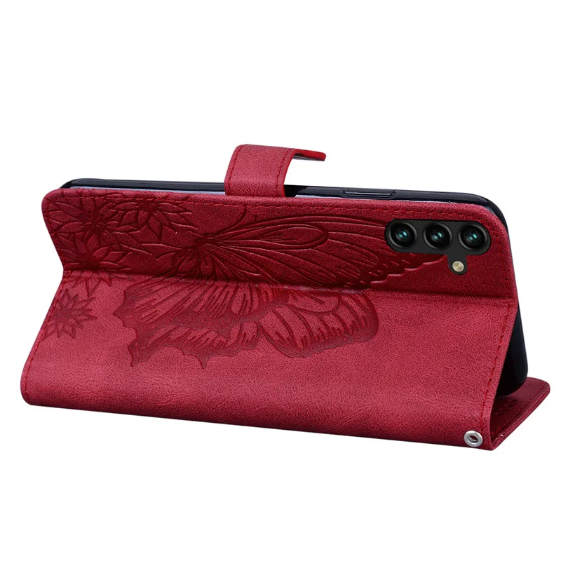 A13 Lite Case Wallet Bags For Samsung Galaxy A13 SM-A137 Flip Cover For Samsung A13 5G A136 A135 Butterfly Leather Phone Cases