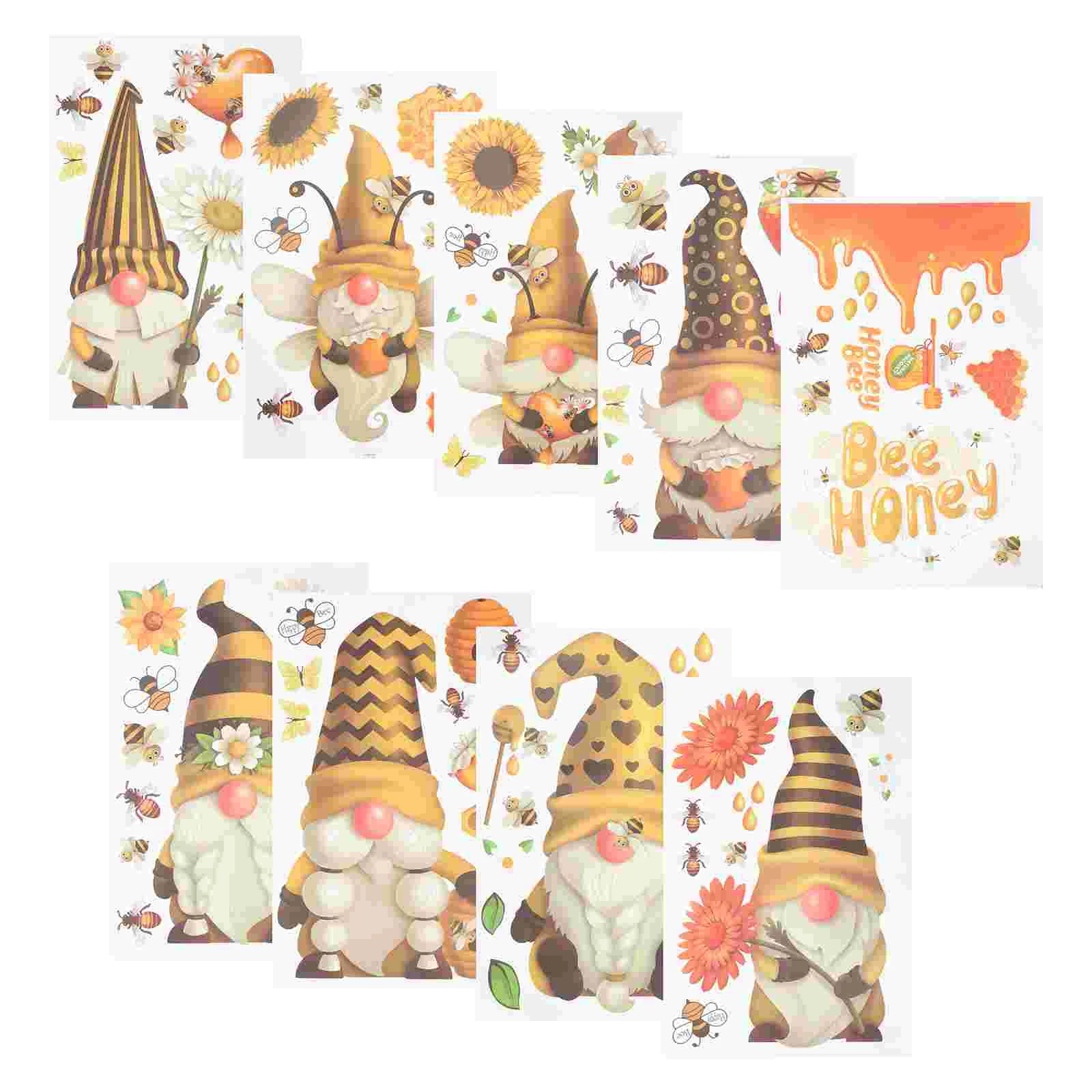 

Листы электростатических наклеек, стикеры «Весна пчела», «Гном»