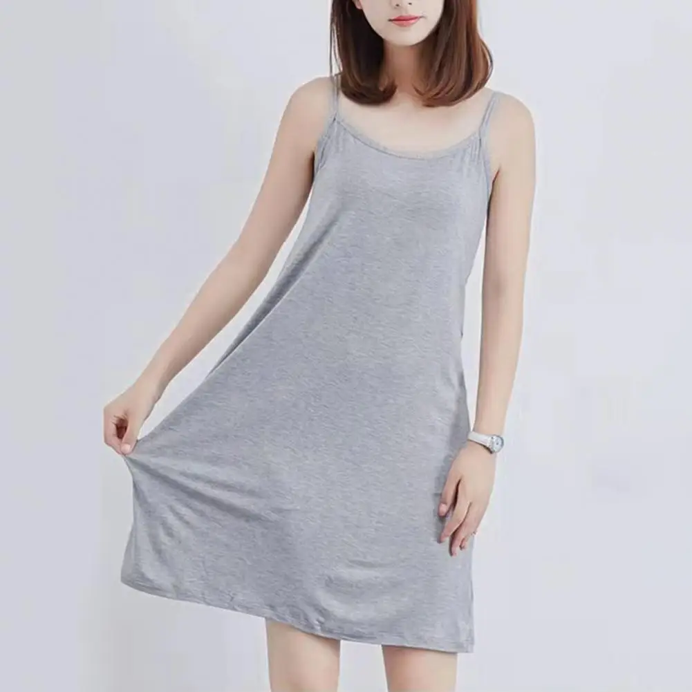 Vest Dress Simple Comfy Thin Women Summer Vest Basic Dress Daily Clothing  Sling Dress  Bottoming Dress