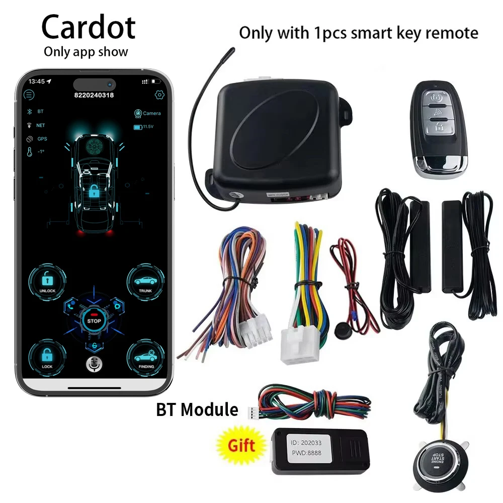 

Cardot BT цифровой ключ приложение для смартфона автомобильная сигнализация автоматическая безопасность вход без ключа зажигание запуск стоп двигатель