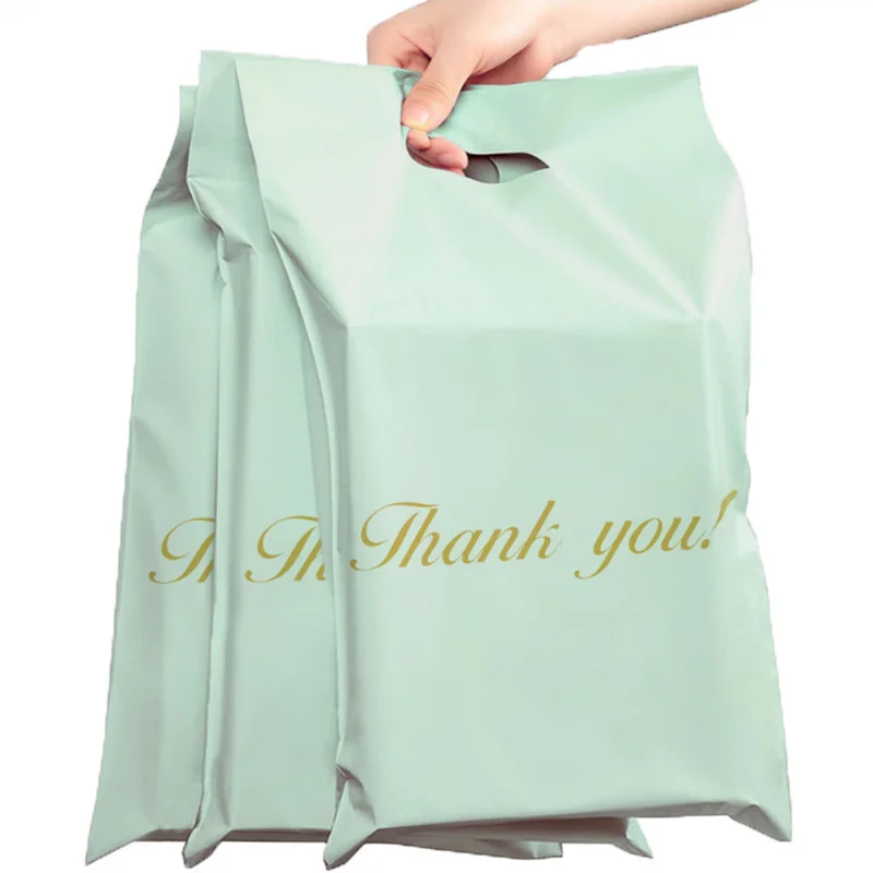 

50 PCS Color logistics packaging bag, fully degradable, environmental friendly, portable express bag, printed damage bag
