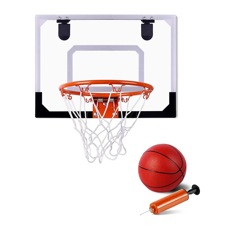 

Mini Basketball Hoop,Interior Mini Basketball Set Hanging On The Door,With A Ball And Pump,Sports Set For Boys And Girls