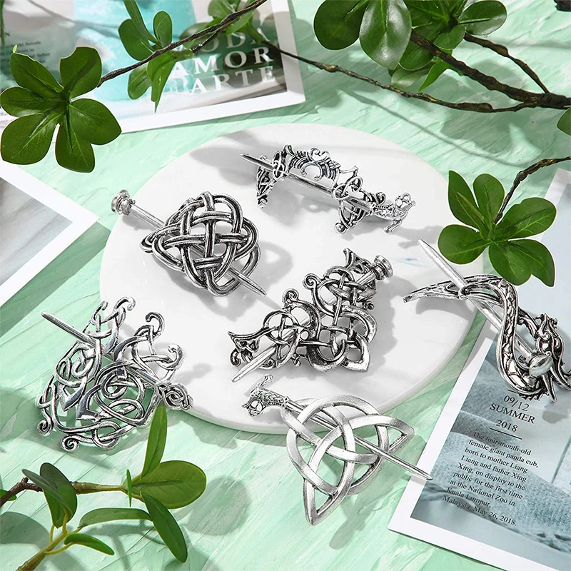 Женские Кельтские Металлические Заколки Для Волос В Стиле Викингов Аксессуары С
