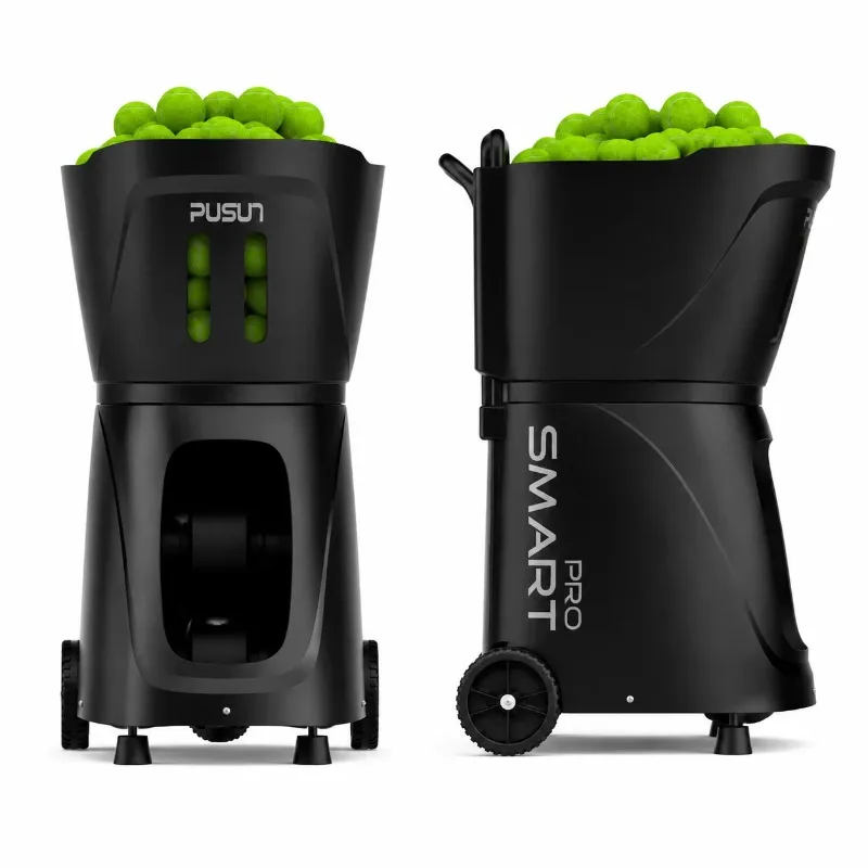 Фото Теннисная машина для подачи мячей Pusun PT Smart Pro, портативная, с большим отсеком для хранения (100+ мячей), для тренировок в помещении и на улице, для падела. №5