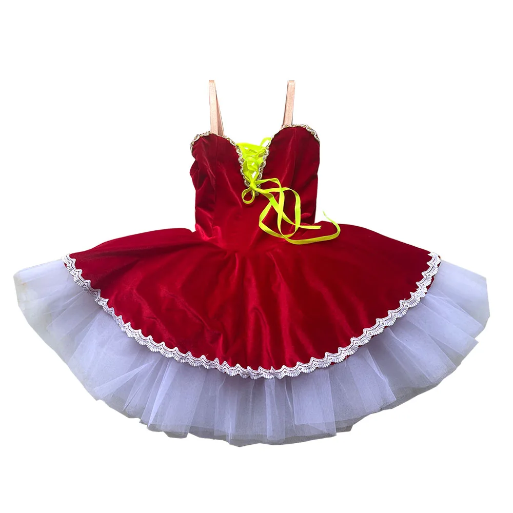

Red Long Ballet Tutu Skirt Women Dress Vestidos Performance Clothing Swan Ballet Costumes Girls Ballerina Tulle For girls
