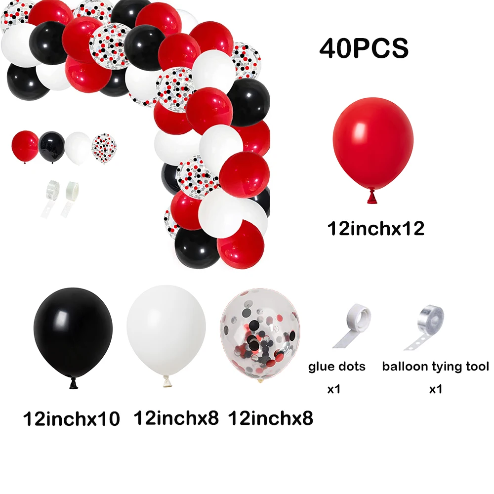 

Комплект гирлянд из воздушных шаров Globos, красный, черный