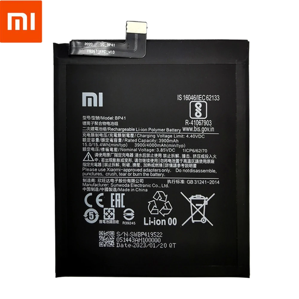100% Оригинальный запасной аккумулятор BP41 BP40 для Xiaomi Redmi K20 Pro Mi 9T Mi9T K20Pro Премиум