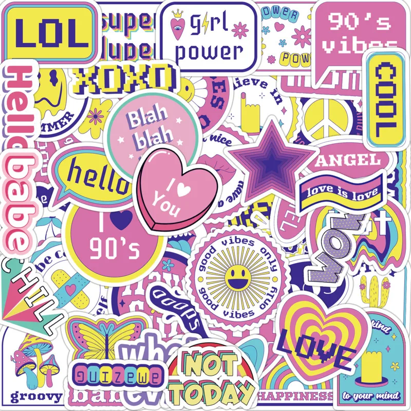 

10/30/50/2x50pcs Stickers Motivational Phrases DIY Laptop Scrapbooking Stationery Skateboard Decals Graffiti Sticker New