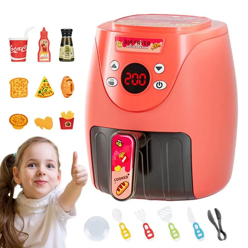 

Kids Air Fryer Set Color Changing Kitchen Appliances Toys Kitchen Appliances Toys Kids Air Fryer With Play Food Toddler Toys