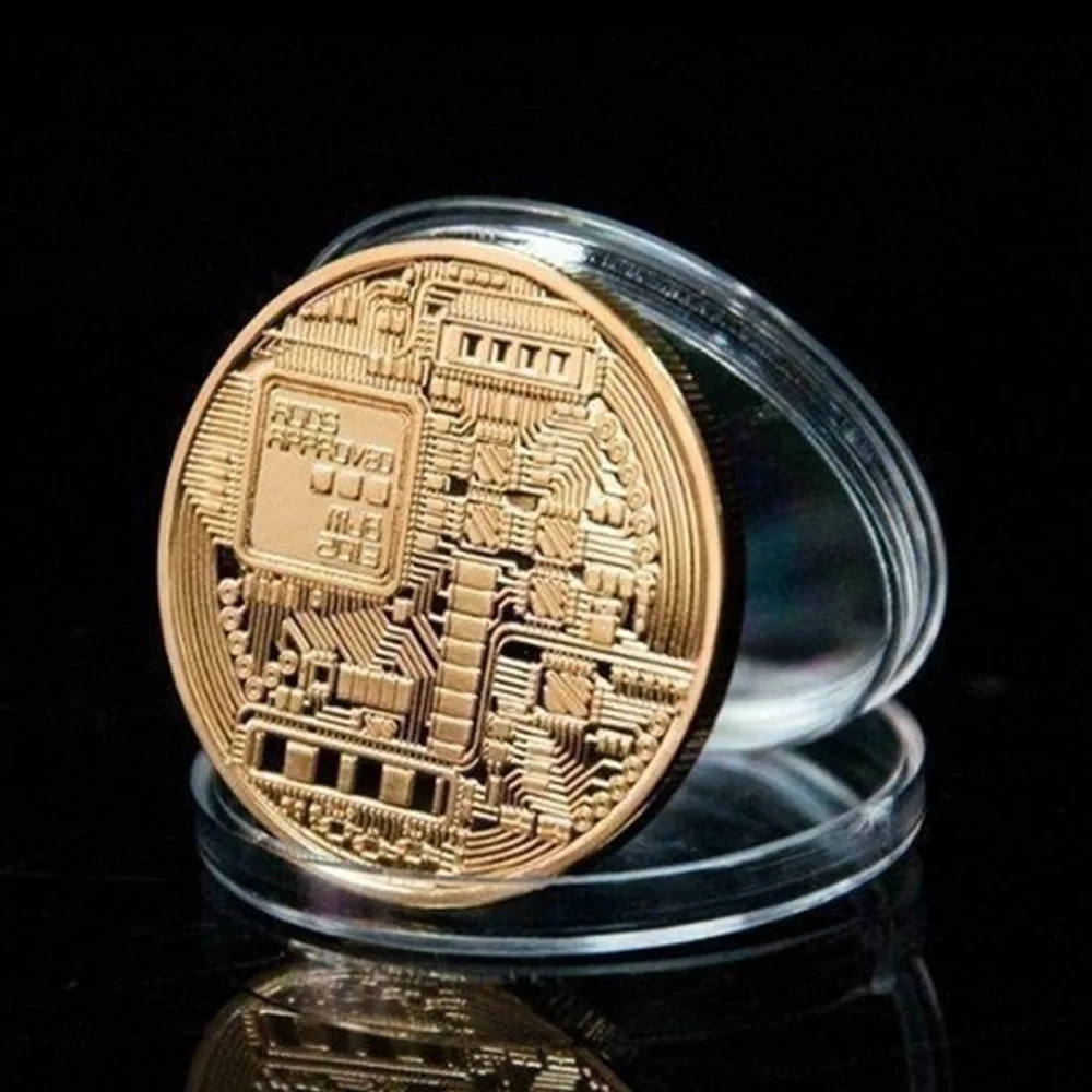 1/10 шт. позолоченная монета Биткоин коллекционное искусство коллекционный