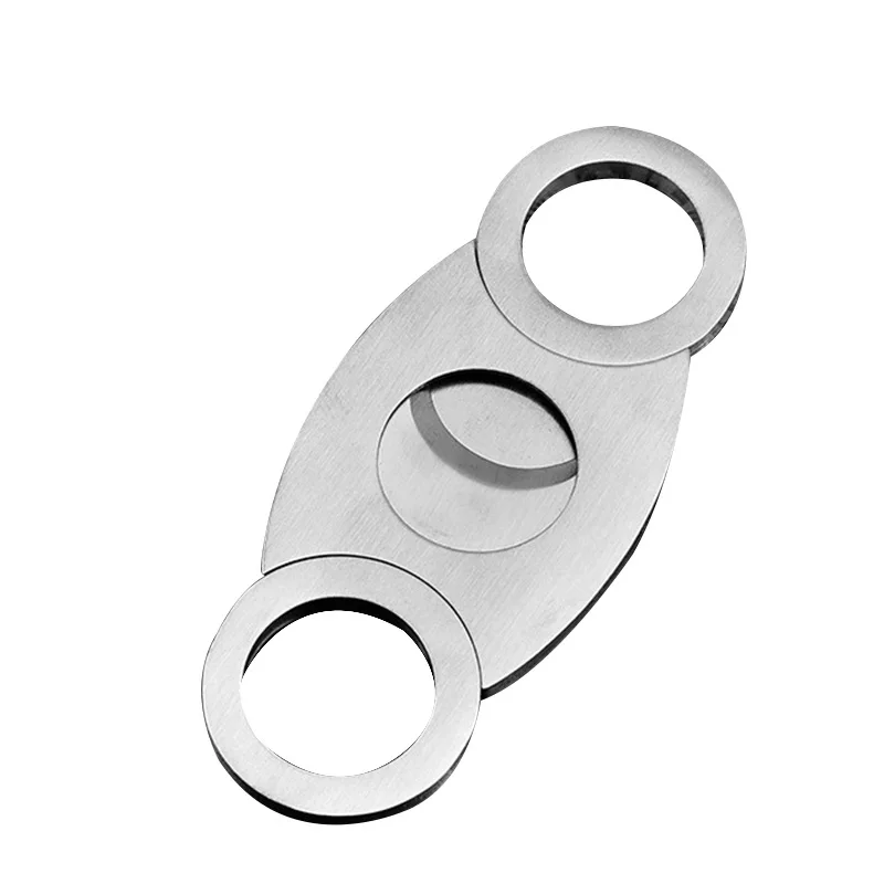 

Comfortable Grip Double Blade Stainless Steel Cigars Scissors Portable Cigar Cutter Smoking Accessories