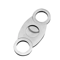 comfortable grip double blade stainless steel cigars scissors portable cigar cutter smoking accessories
