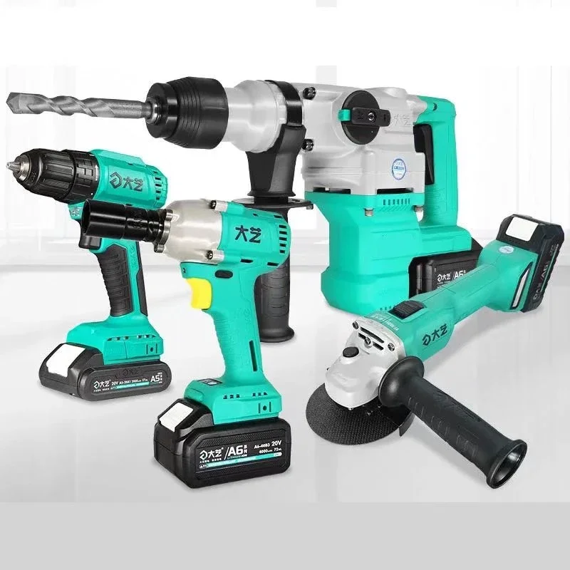 

Новинка 2023, электрический молоток двойного назначения, электрические инструменты, набор из четырех предметов, комбинированная бесщеточная перезаряжаемая Ударная дрель из металла