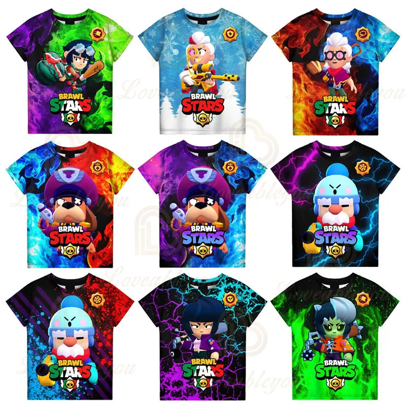 

Colette Short Sleeve Tees Janet Bonnie Ruffs Colt Spike and Stars Child Kids T-shirt Game 3d T Shirts Girls Boys Clothes