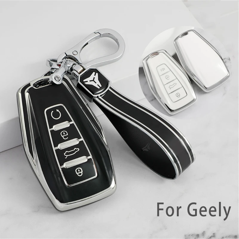 

Car Key Cover Case For Geely Coolray Atlas Boyue NL3 Emgrand X7 EX7 SUV GT GC9 Borui Car Keychain Holder Bag Styling Accessories