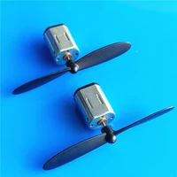 2setspack n20 3 3 7v 22000rpm micro dc motor with black red propeller cw ccw model airplane helicopter fan diy dropshipping