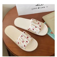 women slippers female summer couple indoor non slip mute soft bottom cute fashion low top home sense outside wear love sandals