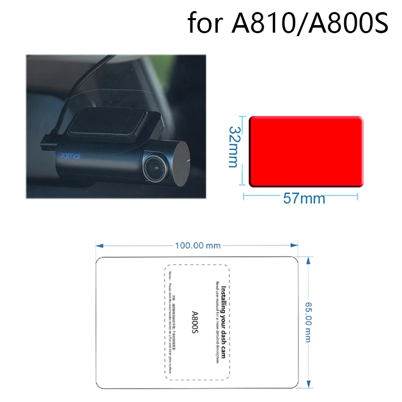 

Набор аксессуаров для видеорегистратора 70mai A810 4K статическая наклейка 3M пленка и статические наклейки подходит для аксессуаров 70mai A810