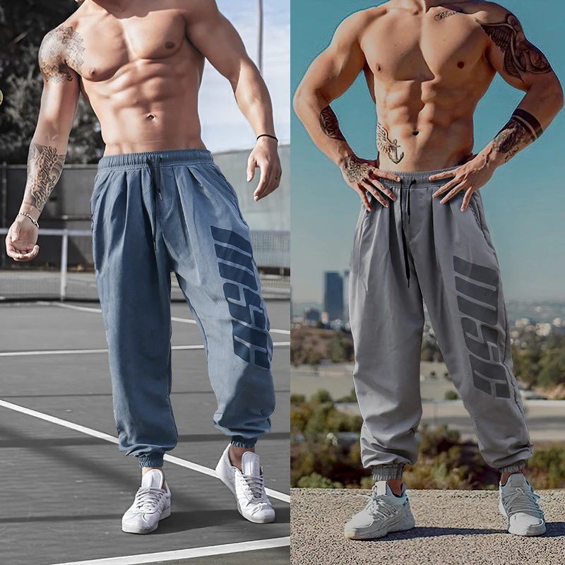 

American Hip-Hop Men's Outdoor Sports And Leisure Quick-Drying Fitness Training Pants Running Basketball Loose Leggings Trousers