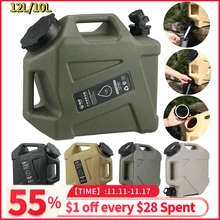 12/10L Large-Capacity Portable Car Water Carrier Tank with Faucet Outdoor Camping Hiking Fishing Water Storage Bucket Container