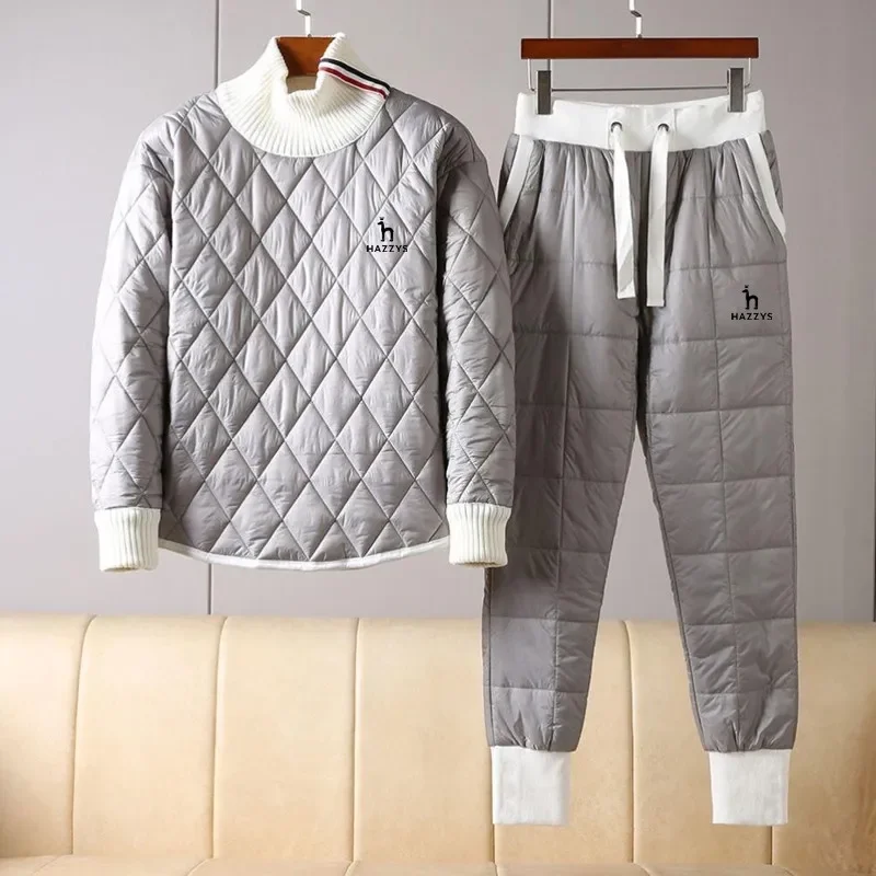 

Hazzys men's golf clothes,windbreaker cotton jacket and pants,men's golf clothes for autumn and winter,new,2 piece set,2023