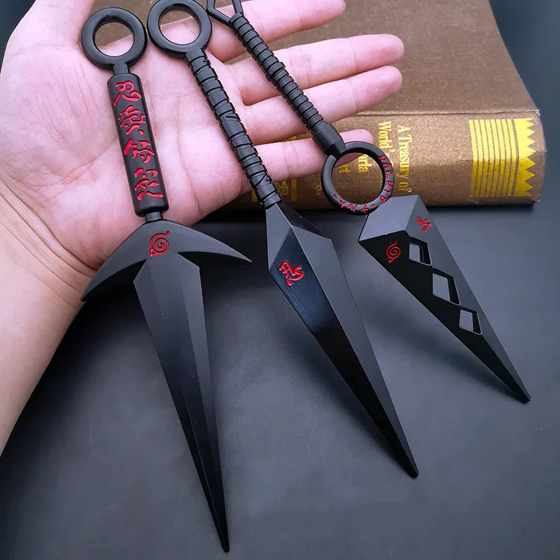 

Anime Peripheral Metal Fly Thor Weapons Model Ninja Kakashi Akatsuki Kunai Shuriken Anime Cosplay Accessories Props Kids Gifts