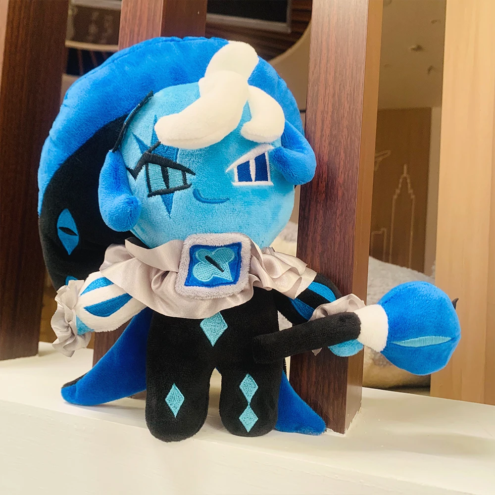 Фото Аниме Cookie Run: Kingdom Shadow Milk Cookie Аниме Фигурка Плюшевые игрушки 25 см Shadow Milk Cookie Doll Пользовательские игрушки Подарок для детей №1