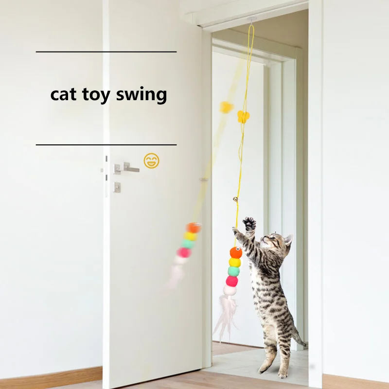 

Cat Toy Retractable Hanging Door Type Funny Stick Cat Scratching Rope Mouse Cat Toy Funny Cat Stick Pet Supplies Cat Accessories