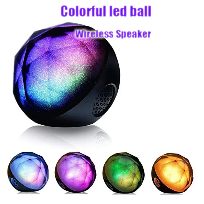 

Dazzle Ball Lamp Audio Retro Hands-free Wireless Bluetooth Speaker Tf Card Usb Subwoofer Gift Colorful Led Tws Retro Speakers