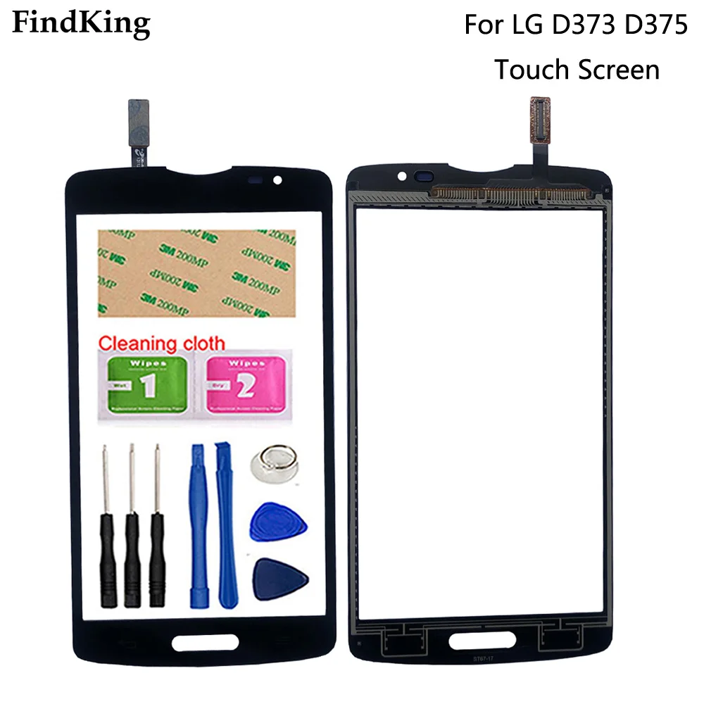 

5.0'' Inch Touch Screen For LG L80 D373 D375 Front Glass Touch Screen lens Sensor Digitizer Panel Tools 3M Glue