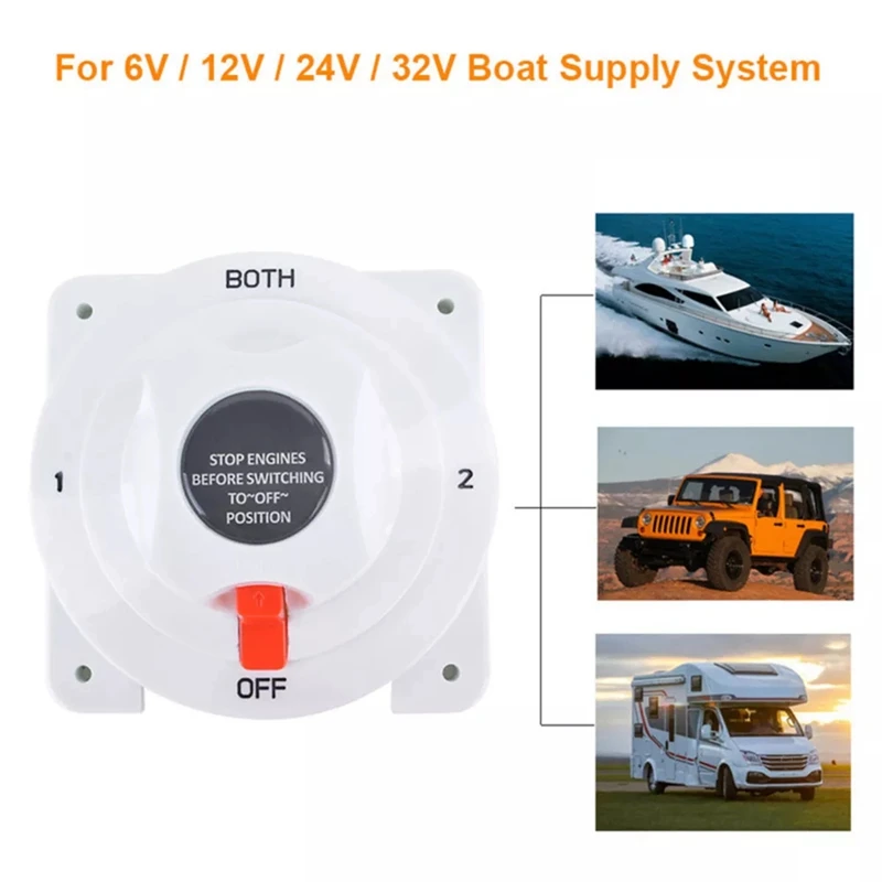

Distribution Marine Boat Battery Switch Marine Dual Battery Selector Switch For Boat RV Motor 4 Position
