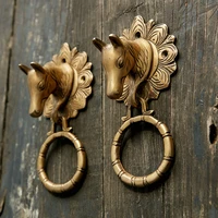 handmade copper animal door knocker southeast asian animal door pull ring surface mounted round ring wooden door handle
