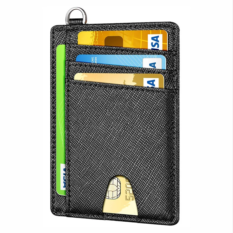 Card Holder Men's Genuine Leather RFID Anti-theft Card Swiping Bag Men's And Women's Card Bag