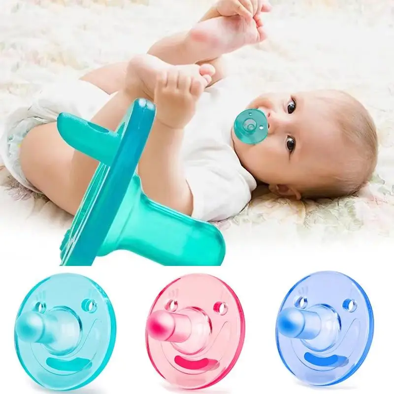 

Round shield baby pacifier sleep type baby silicone thumb pacifier play mouth