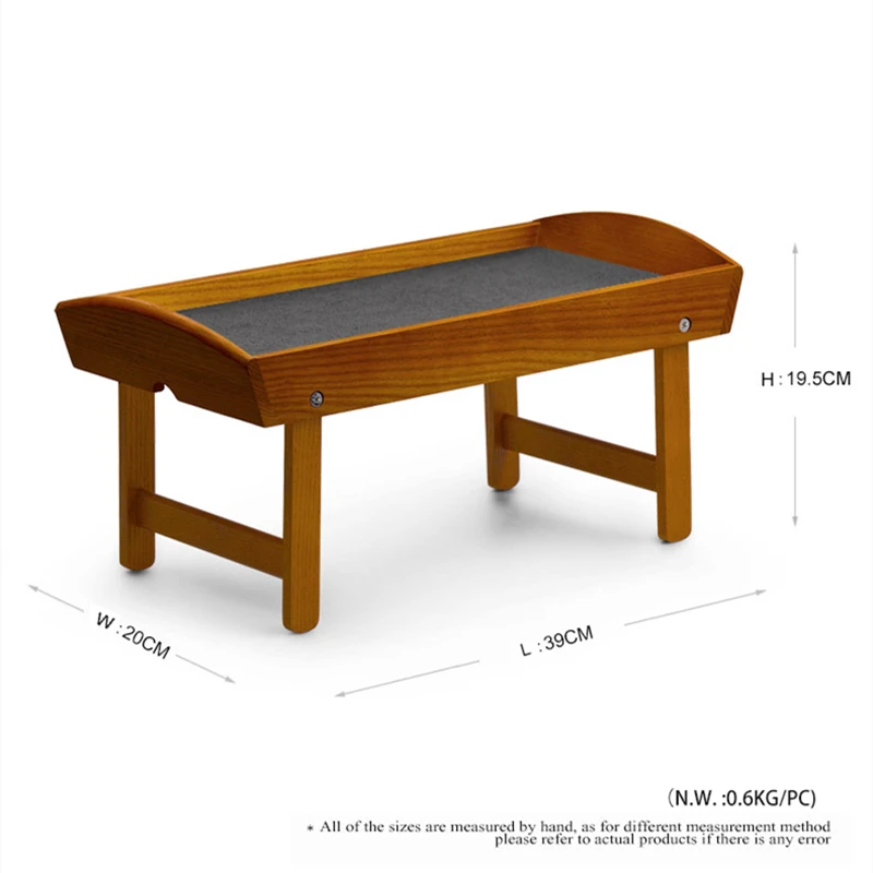 Oirlv Foldable Wooden Jewelry Stand Wooden Fold Display Stand Desk Solid Wood Jewelry Tray For Jewelry Display Storage Organizer