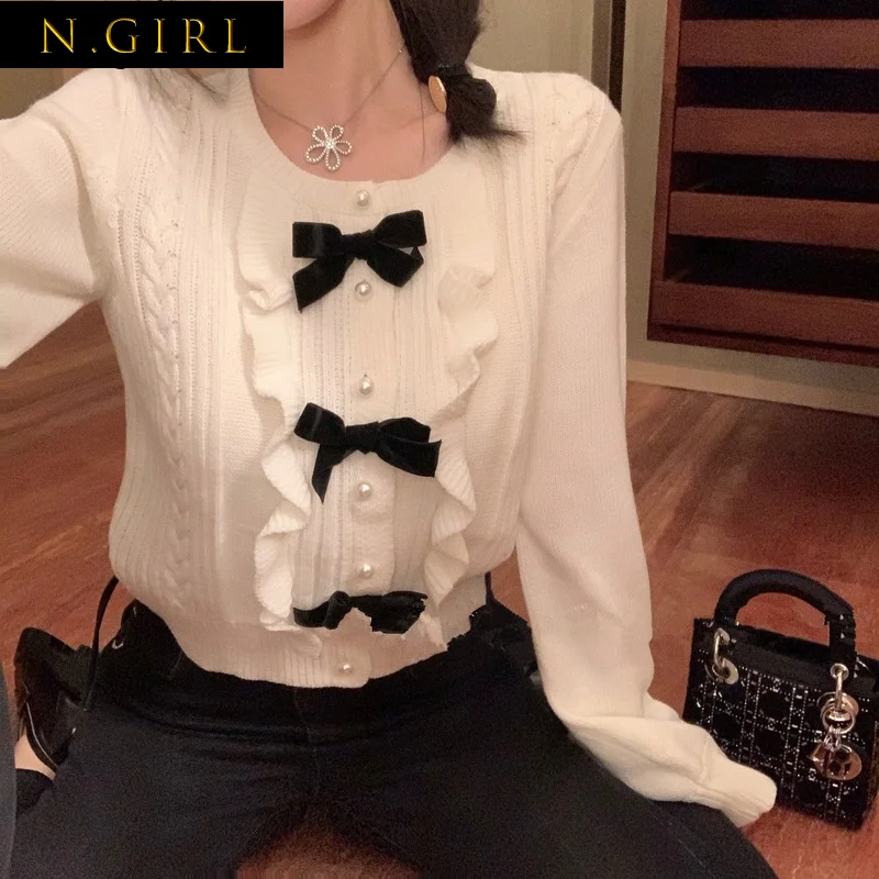 

Женский весенне-осенний кардиган, модный однотонный простой Универсальный студенческий милый элегантный удобный облегающий кардиган с кр...