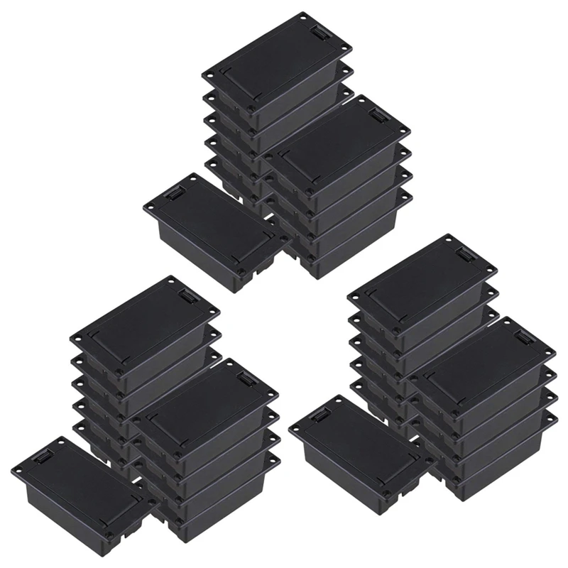 

Guitar Bass 9V Battery Holder Compartment Cover Case Black Set Of 30