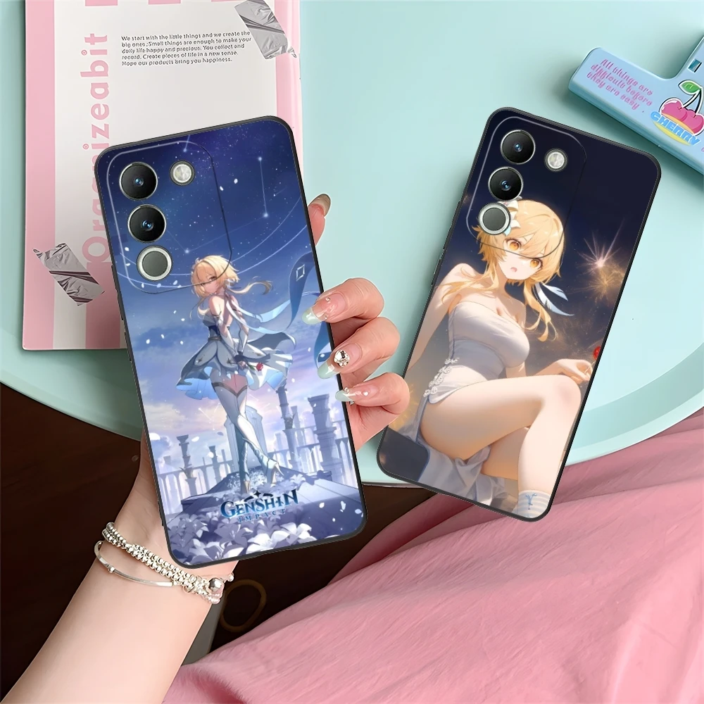 Genshin Impact Lumine Smart Cell Phone Case for VIVO Y95 Y93 Y31 Y20 V19 V17 V15 Pro X60 NEX Black Soft Cover Shell