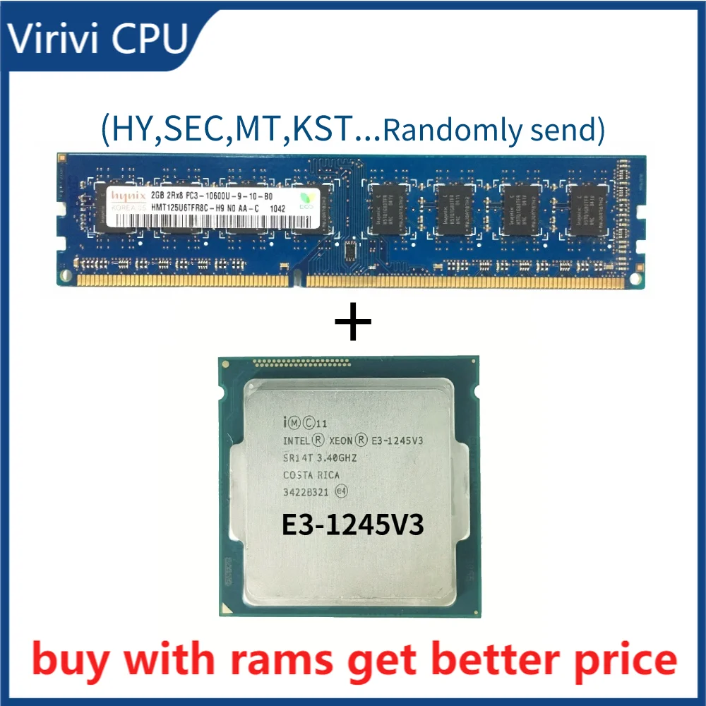 

DDR3 2G 1333Mhz with E3-1245V3 LGA 1150 CPU Processor 3.4GHz Eight-Core M support motherboard