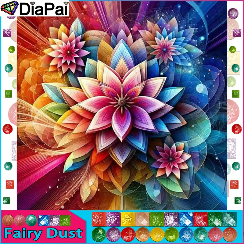 DIAPAI сказочная пыль AB полный бриллиант &quotкрасочные цветы&quot DIY 5D алмазная
