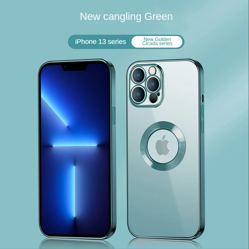 

Creative Luxury Electroplating Missing Label Metal Ring Transparent Phone Case for IPhone 14 13 12 11 Pro Max Mini Phone Case