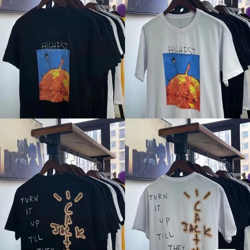 Футболка с коротким рукавом и абстрактным принтом кактуса Джека