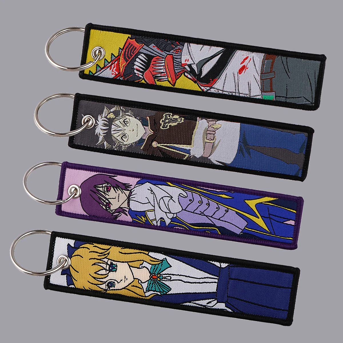 

Chainsaw Man Embroidery Key Tags Car Keychain Manga Jet Tag Anime Keychains for men Key Holder Fashion Jewelry Accessories