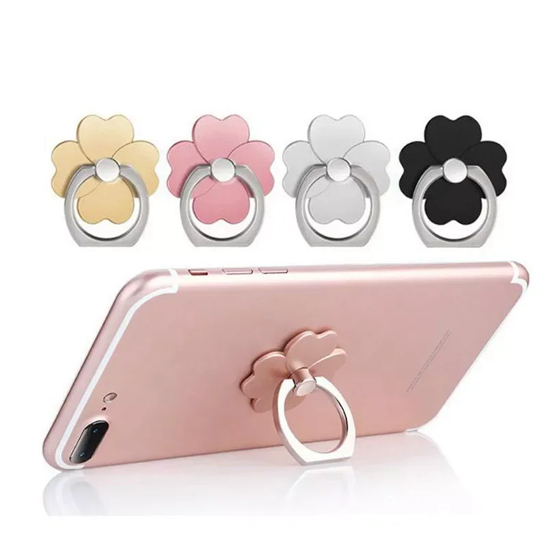 

2022New Ring Mobile Phone Smartphone Stand Holder cell Smart Round Phone Ring Cat Flower holder Heart Socket Car Mount Stand