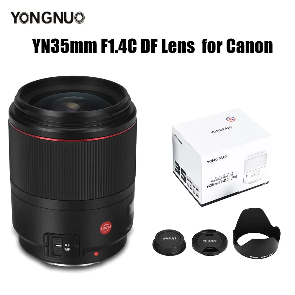 YONGNUO YN35mm F1.4C DF UWM Ультразвуковой волновой двигатель Широкоугольный объектив для