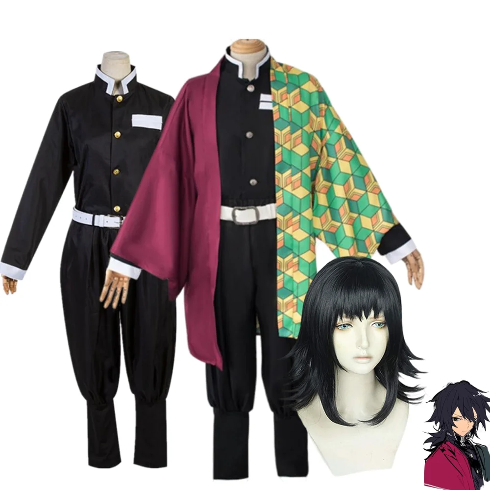 

Adult Kids Demon Slayer Tomioka Giyuu Kimetsu no Yaiba Uniform Anime Kimono Cosplay Costume