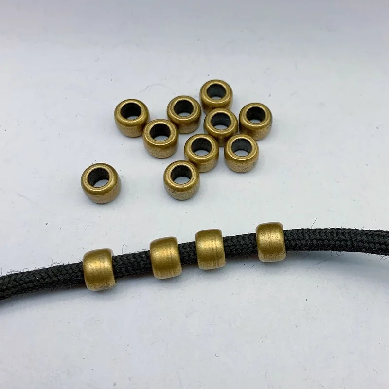 

10pcs/pack Antique Gold Viking Hair Braid Dread Dreadlock Beard Beads Rings Tube for Girls Women Men Hairstyles Accessories