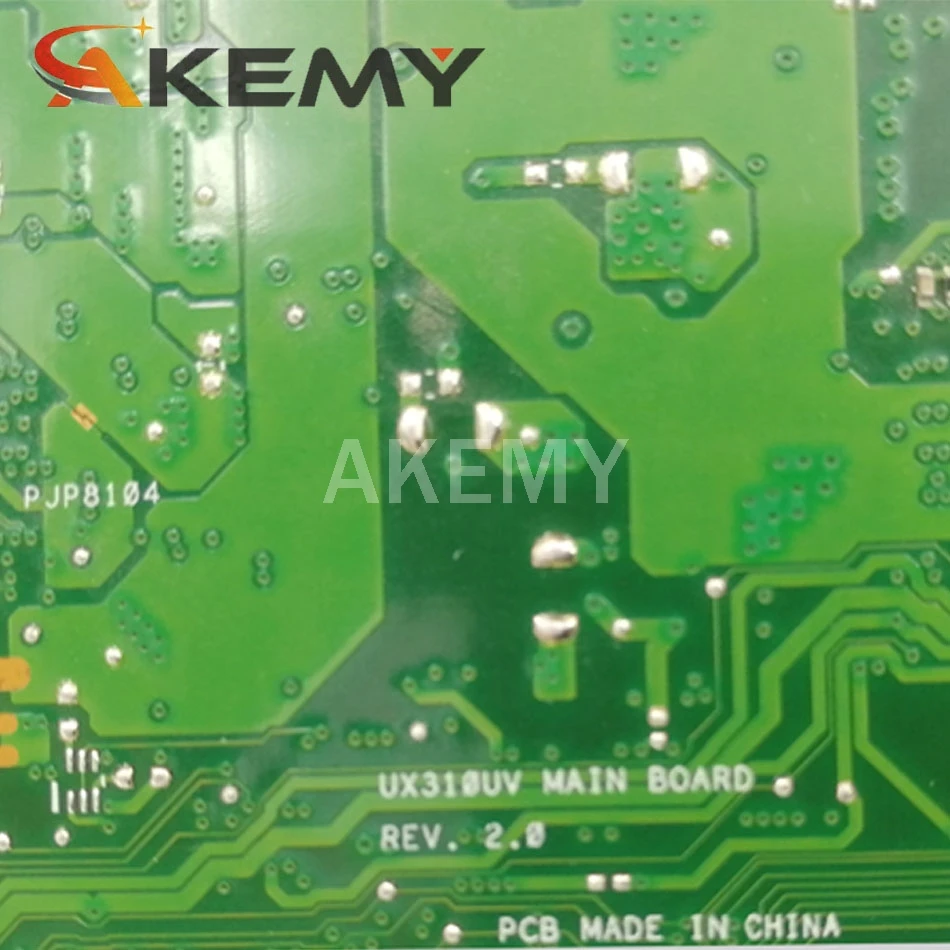 Материнская плата для ноутбука Akemy для Asus UX310UQK UX310UA UX310UAK UX310UQ UX310UV UX310U RX310U, основная плата 8G RAM /I7-6500U.