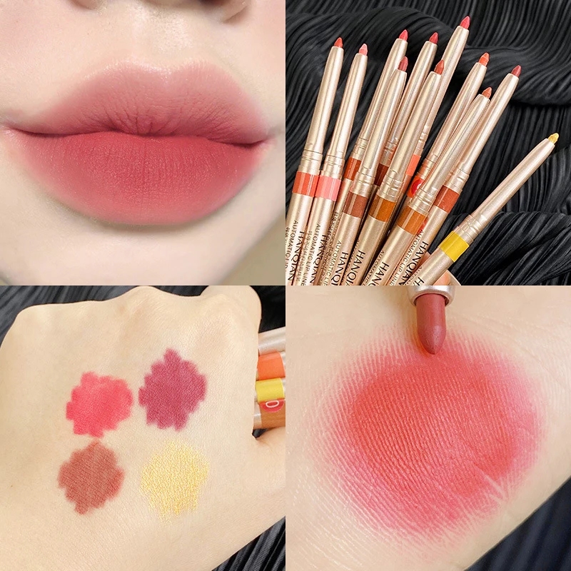 

Sdotter Matte Lipliner Lip Contour Makeup Lipstick Waterproof Auto Rotate Lipliner Multicolor Long Lasting Lip Tint Makeup Cosme